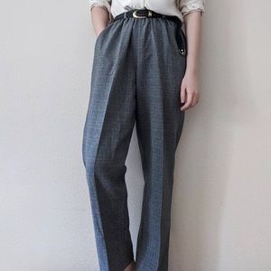 Vintage Plaid Easy Trousers
